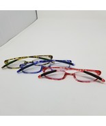 3 Pack Reading Glasses Stylish Readers Red Blue Yellow Tortoise +2.50 TR... - $16.78