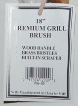 MHP WB3B Premium Grill Brushes Wood Handle Brass Bristles Scraper image 5