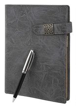 PG COUTURE Textured Grey Business Planner/Faux Leather Daily Stationery Organize - £25.89 GBP