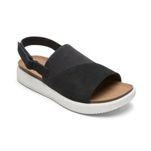 Rockport Women Slingback Platform Sandals Kyra W Sling Size US 8M Black Suede - £23.74 GBP