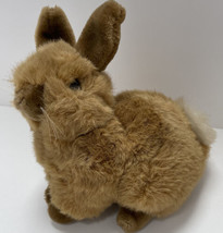 Fiesta Natural Bunny Rabbit Plush 8&quot; Realistic Brown Easter Vintage 1989 E5601 - £11.53 GBP