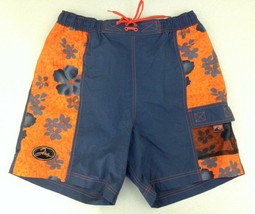 Jantzen Blue Mesh Lined Elastic Waist Men&#39;s Nylon Swim Shorts Trunks Sz ... - $7.92