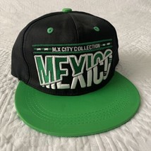 Mexico Flat Bill Snapback Baseball Cap ( Green &amp; Black ) - Unique &amp; Rare! - £14.14 GBP