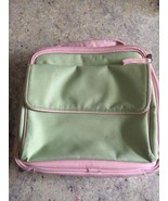 Pottery Barn Kids Butterfly Lunch Box Mint Green with Pink Trim - $11.71 CAD