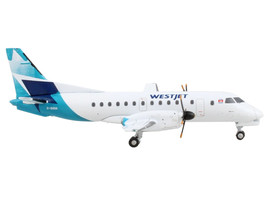 Saab 340B Commercial Aircraft WestJet Airlines White w Blue Tail 1/400 Diecast M - £41.53 GBP