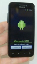 Huawei Mercury M886 BLACK Smart Cell Phone Prepaid Cricket LCD 8MP 3G Grade B - £27.02 GBP
