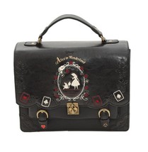 Alice In Wonderland backpack axes femme vintage student schoolbag playing cards  - £71.67 GBP