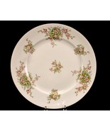 Bavarian Porcelain 10 inch Dinner Plate, White w/Pink Petal Flowers, Gol... - $20.03 CAD