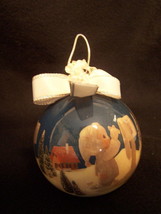 1992 PRECIOUS MOMENTS Christmas ornament ball NICE - $3.97