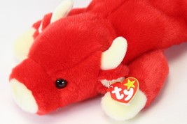 Snort 1998 Ty Beanie Baby Large  Red Bull with tags 15&quot; - £19.51 GBP