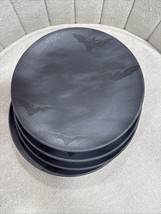 (4) Mesa Brasil Halloween Black Bat Salad Plates ~ New ~ - $59.99
