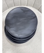(4) Mesa Brasil Halloween Black Bat Salad Plates ~ New ~ - $59.99