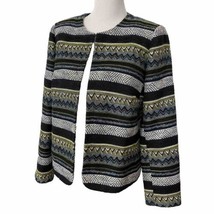 Tahari Arthur S Levine Womens Sz 12 Aztec Embroidered Lined Canvas Jacket - £15.54 GBP