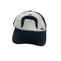 Quiksilver Mustache Hat Trucker Cap Black White Mesh Unisex Snapback - £11.75 GBP