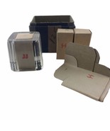 Vintage Johnson &amp; Johnson Glass Dental Waste Receiver Original Box Ca. 1... - $85.52 CAD