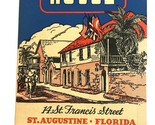 1940s Viaggio Mappa Brochure Antica Casa IN S.Augustine Florida - $19.40