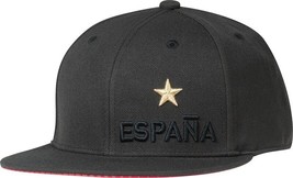 Adidas SPAIN BLACK Soccer Football Anthem Snapback Flatbrim  Hat - £21.65 GBP