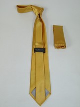 Men's Satin Silky Tie Hankie Set J.Valintin Private Collection R66 Solid Gold image 2