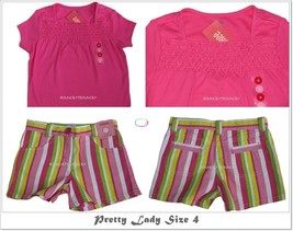 NWT Gymboree Pretty Lady Shorts Smocked PinkTop Set Sz 4 - £16.53 GBP