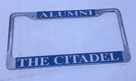Vintage The Citadel Alumni Metal License Plate Frame Military College Bulldogs b - £19.46 GBP