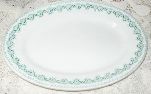 Whitestone Serving Platter-9 " Oval-Franklin-Johnson Brothers-England-1900's - $11.00