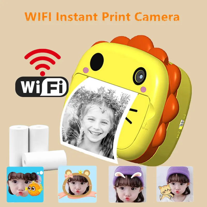 WIFI Kid Instant Print Camera Thermal Printing Camera Digital Photo Camera Girls - £75.29 GBP+