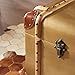 interoknack Vintage Industrial Aluminum & Leather Trunk Coffee Table  Antique B Item image 8