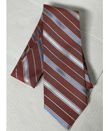 Brooks Brothers Makers Tie Mens 100% Silk Repp Blue Red Striped Necktie - $421.76 MXN