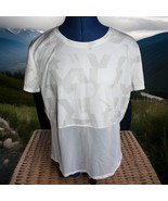 adidas Climacool Own The Run Speed Tee Size M White Mesh Bottom Short Sl... - $240.43 MXN