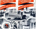 Greater Texas and Pan American Exposition Brochure Dallas June to Octobe... - £59.57 GBP