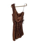 R&amp;M Richards Bronze 18W One Shoulder Sequin Sparkly Evening Gown NWT - $1,125.54 MXN