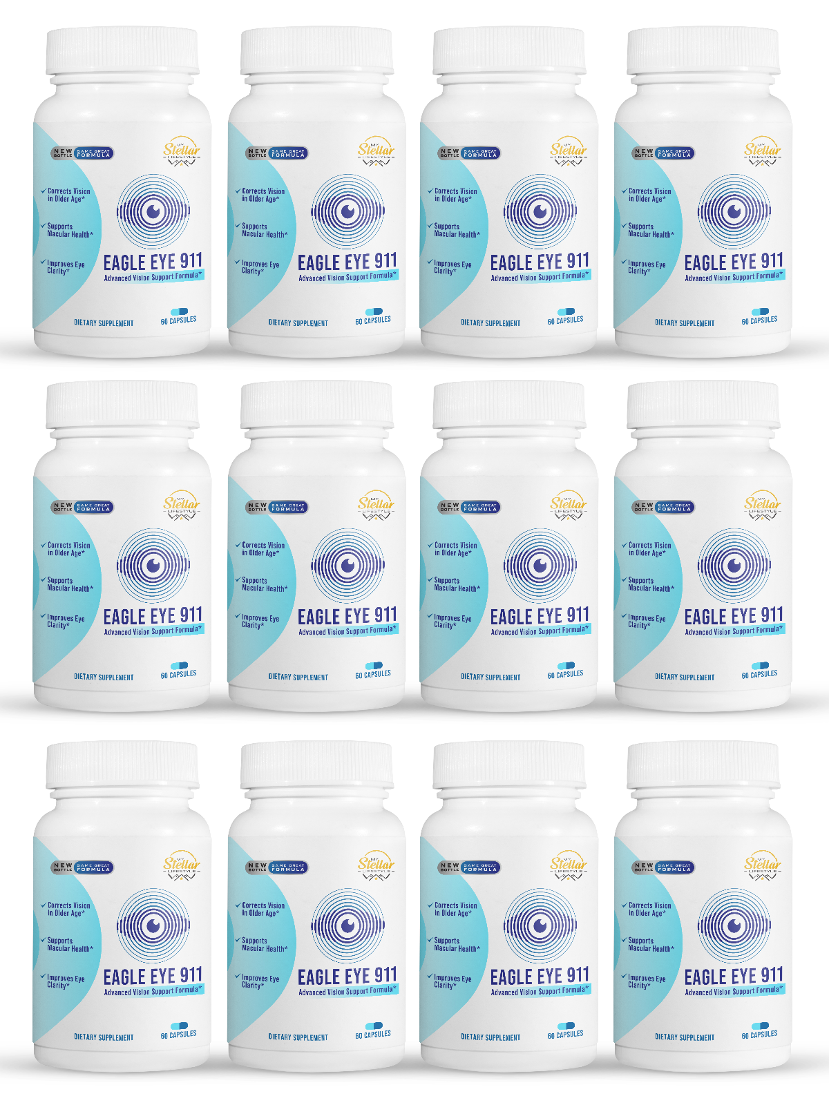 Primary image for 12 Pack Eagle Eye 911, advanced vision support formula-60 Capsules x12