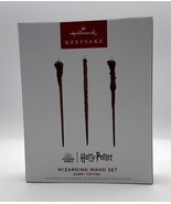 Hallmark Keepsake 2022 Harry Potter WIZARDING WAND SET 3pc Ornament Set - $14.85