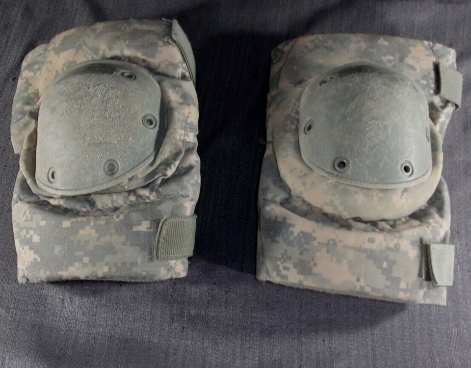 MILITARY TACTICAL ACU DIGITAL CAMOUFLAGE LARGE ELBOW PADS MADE IN THE USA - $19.79