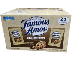 Famous Amos Chocolate Chip Cookies (42-2 oz Pouches) Bite-Size Cookies  - £40.72 GBP