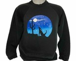 Vintage Fleece Sweatshirt Wolves Graphic Size Large Howling Wolf Coyote - $17.70