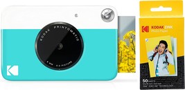 Zink Kodak PRINTOMATIC Digital Instant Print Camera (Blue) with Kodak 2ʺx3ʺ - £88.19 GBP