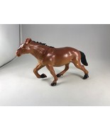 Retro Realistic BROWN HORSE Plastic Toy Figurine - £3.73 GBP