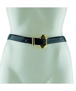 MORGAN TAYLOR Belt Black Genuine Snake Skin Women&#39;s Size M Fits Waist 28... - £16.39 GBP