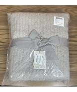 Barefoot Dreams Cozy Chic Boucle Blanket Scarf Pewter Gray Ribbed Knit $128 - $89.09