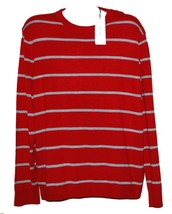 Calvin Klein  Men&#39;s  Red Gray Stripes Wool Blend Sweater Size 2XL   NEW   - £29.26 GBP
