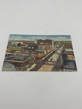 Vintage lithograph postcard Canal Street New Orleans Louisiana 1940s Linen - £11.99 GBP