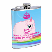 Unicorns D8 Flask 8oz Stainless Steel Hip Drinking Whiskey Mythical Creature - £11.83 GBP