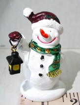 Holiday Traditions Snowman Black Lantern Carrot Nose Christmas Figurine ... - $11.83