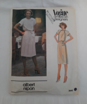 VTG Vogue American Designers ~ Albert Nipon Pattern 2640 ~ Blouson Dress... - $12.82