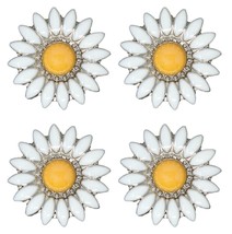 1-1/4&quot; Set of 4 Yellow Flower Western Tack Belt Bag Jewelry Decorative C... - $455.59 MXN