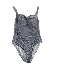 Nip Tuck Womens Swimsuit Size 6 Blue White Stripe One Piece Multi Fit Cup  - $27.72