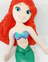 Disney Store Little Mermaid Ariel 20&quot; Plush Stuffed Toy Red Hair  - £5.30 GBP