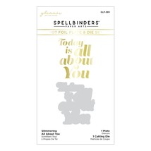 Spellbinders Glimmer Hot Foil Plate &amp; Die Set-All About You GLP389 - £16.98 GBP