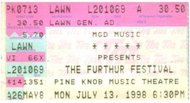 Vtg Furthur Festival Concert Ticket Stub Vintage Juillet 13 1998 Clarkston - $39.60